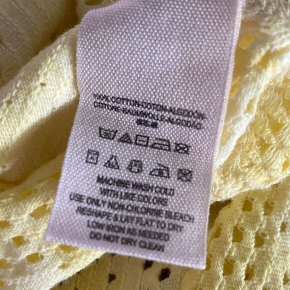 NWT Free People XS Yellow Burnout Distressed Tee Shirt Sunshine Top - Picture 9 of 10